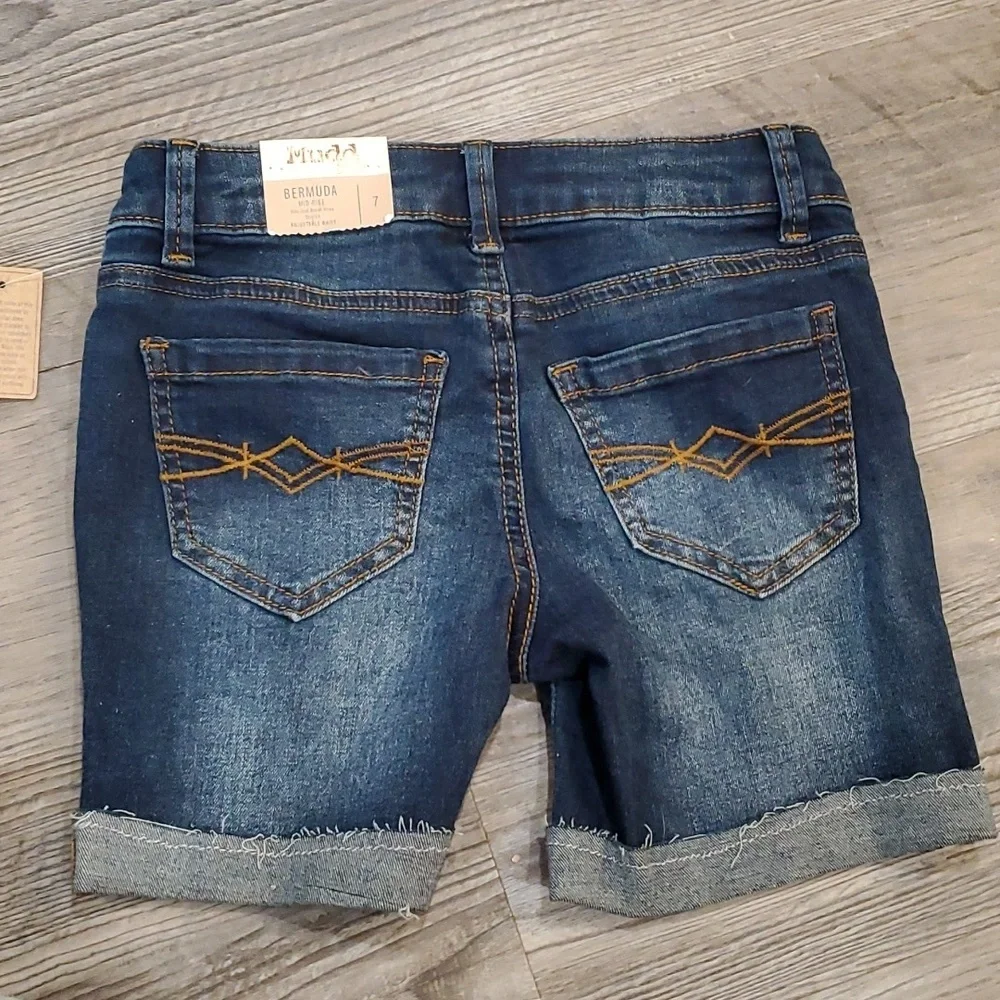 Gymboree/Mudd Matching Mermaid Tanktop & Bermuda Jean Shorts Size 7